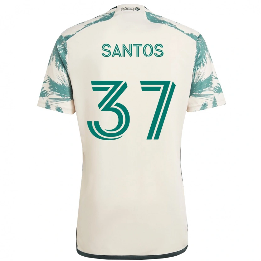Danxen Mulher Camisola Noah Santos #37 Bege Verde Alternativa 2025/26 Camisa