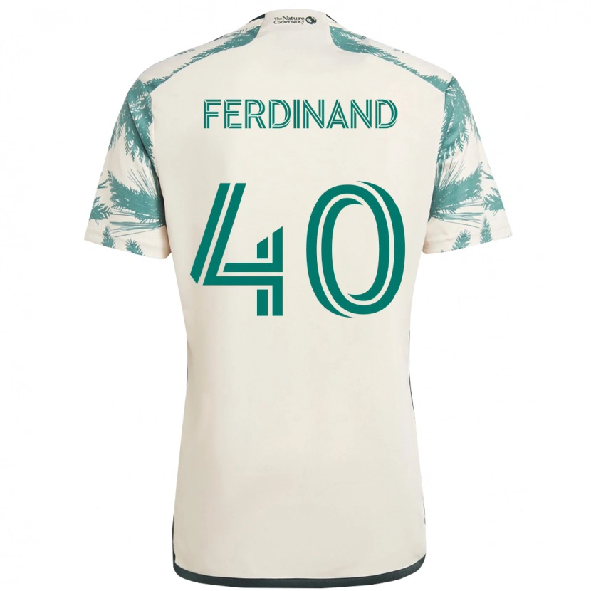 Danxen Mulher Camisola Keesean Ferdinand #40 Bege Verde Alternativa 2025/26 Camisa