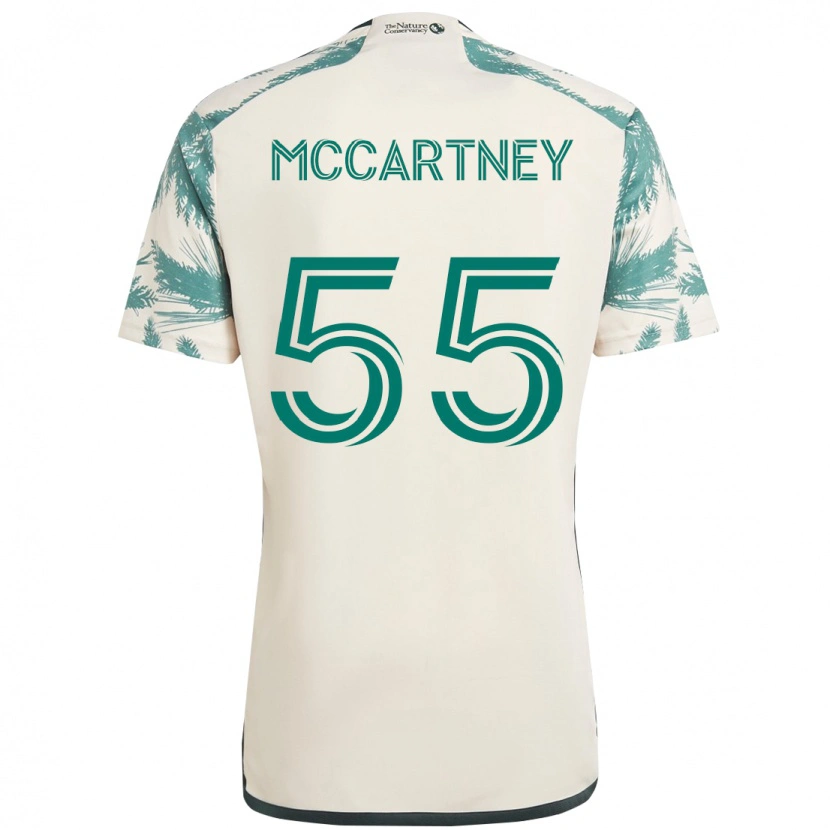Danxen Mulher Camisola Dawson Mccartney #55 Bege Verde Alternativa 2025/26 Camisa