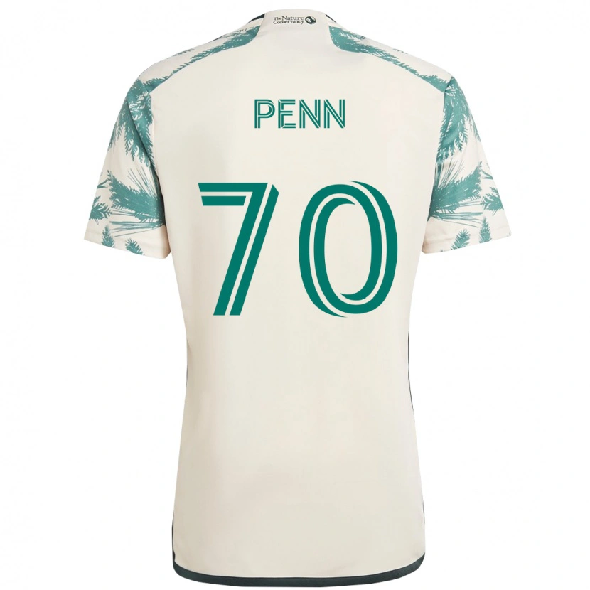 Danxen Mulher Camisola Josh Penn #70 Bege Verde Alternativa 2025/26 Camisa