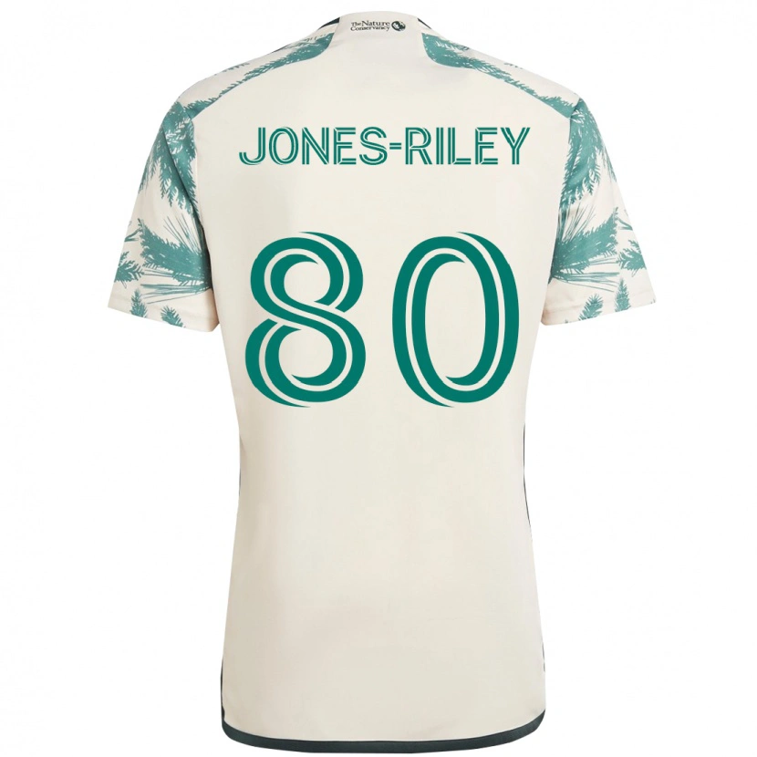 Danxen Mulher Camisola Jaden Jones-Riley #80 Bege Verde Alternativa 2025/26 Camisa