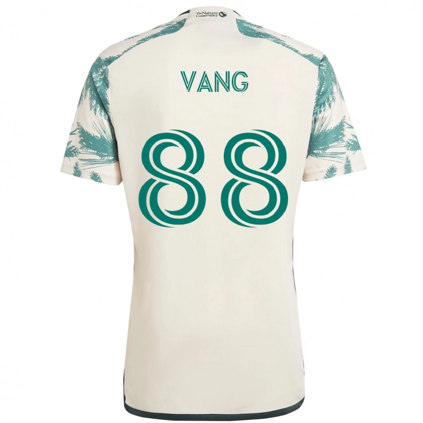 Danxen Mulher Camisola Michael Vang #88 Bege Verde Alternativa 2025/26 Camisa