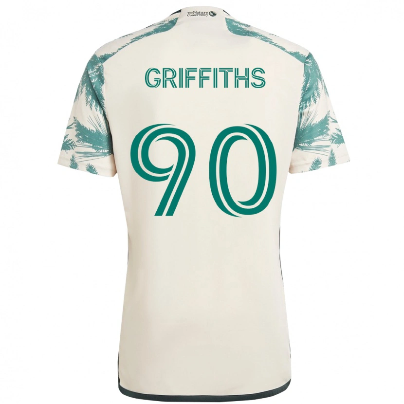 Danxen Mulher Camisola Reo Griffiths #90 Bege Verde Alternativa 2025/26 Camisa