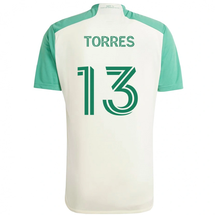 Danxen Mulher Camisola Leo Torres #13 Branco Verde Alternativa 2025/26 Camisa