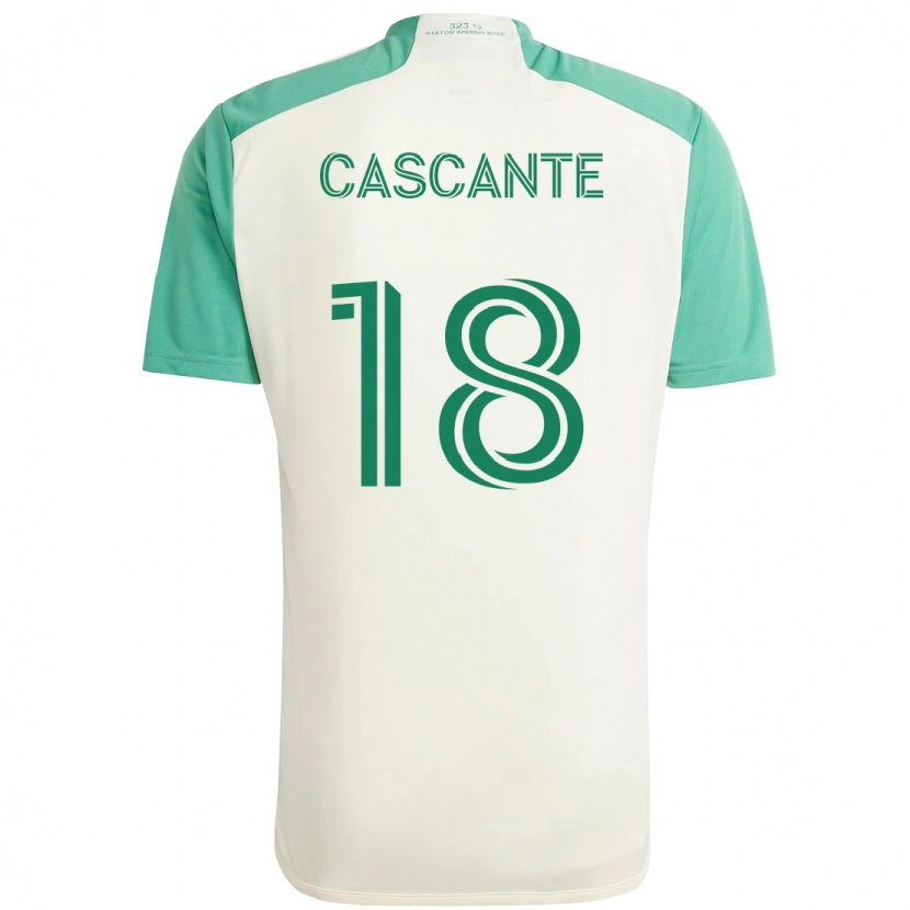 Danxen Mulher Camisola Julio Cascante #18 Branco Verde Alternativa 2025/26 Camisa