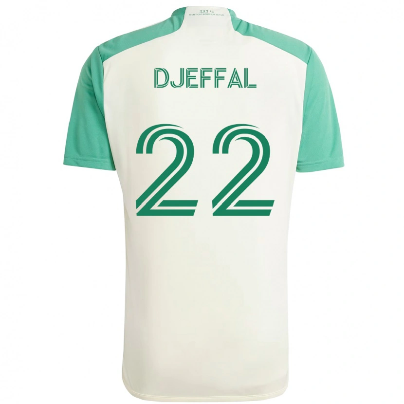 Danxen Mulher Camisola Sofiane Djeffal #22 Branco Verde Alternativa 2025/26 Camisa