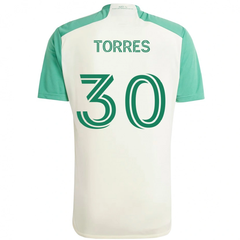 Danxen Mulher Camisola Ervin Torres #30 Branco Verde Alternativa 2025/26 Camisa