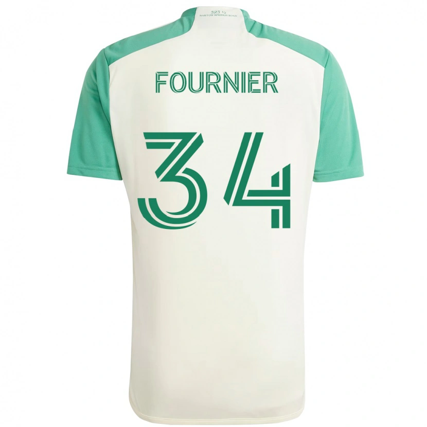 Danxen Mulher Camisola Drake Fournier #34 Branco Verde Alternativa 2025/26 Camisa