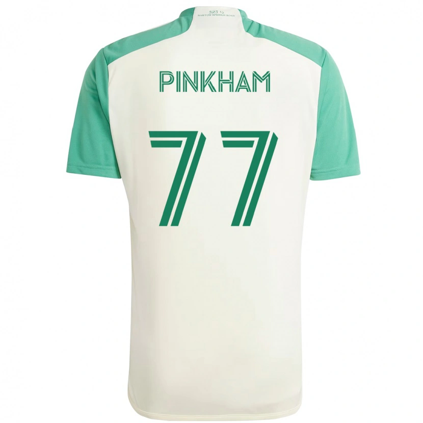 Danxen Mulher Camisola Chris Pinkham #77 Branco Verde Alternativa 2025/26 Camisa