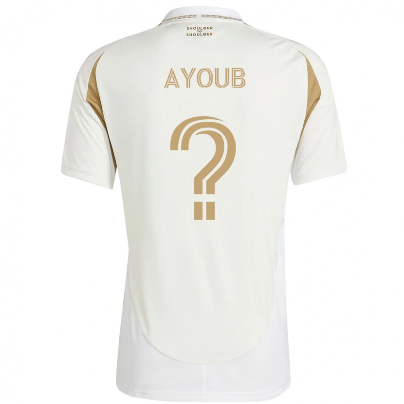 Danxen Mulher Camisola Ryan Ayoub #0 Branco Castanho Alternativa 2025/26 Camisa