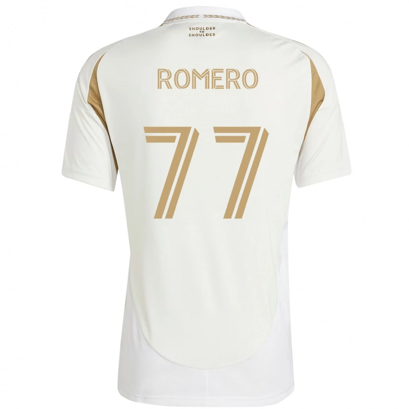 Danxen Mulher Camisola Alexander Romero #77 Branco Castanho Alternativa 2025/26 Camisa