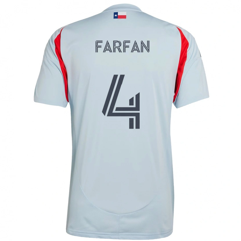 Danxen Mulher Camisola Marco Farfán #4 Azul Claro Vermelho Alternativa 2025/26 Camisa