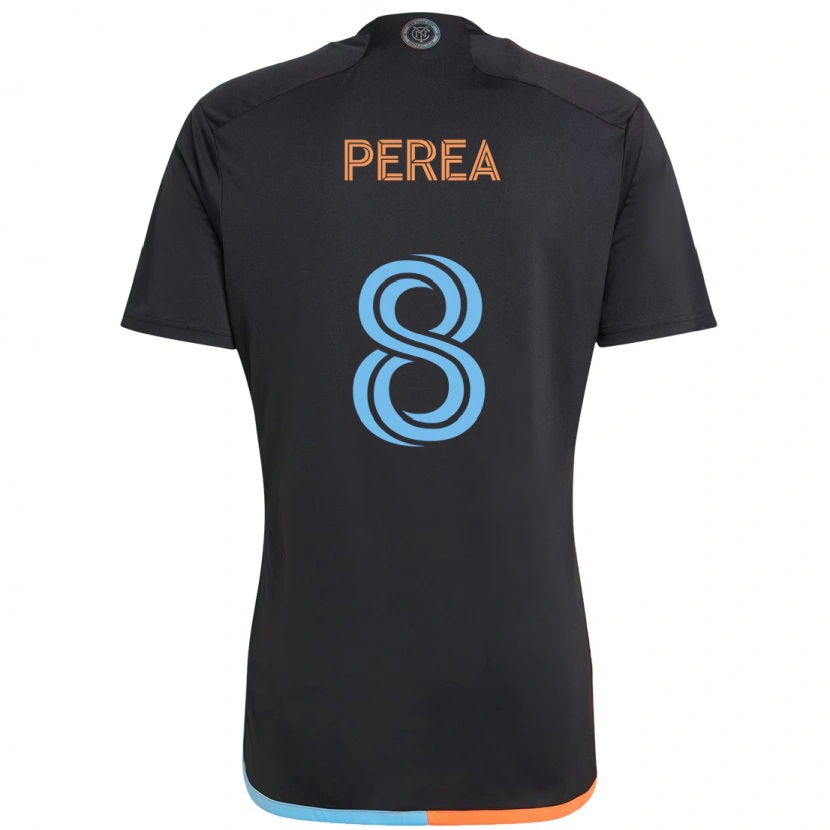 Danxen Mulher Camisola Andrés Perea #8 Preto Azul Laranja Alternativa 2025/26 Camisa