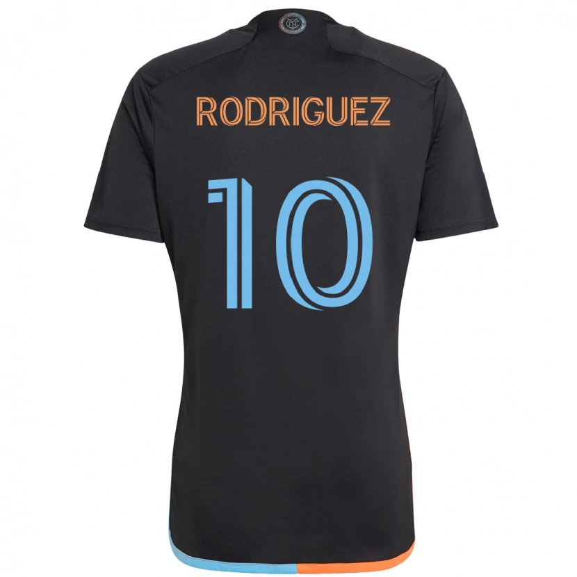 Danxen Mulher Camisola Santiago Rodríguez #10 Preto Azul Laranja Alternativa 2025/26 Camisa