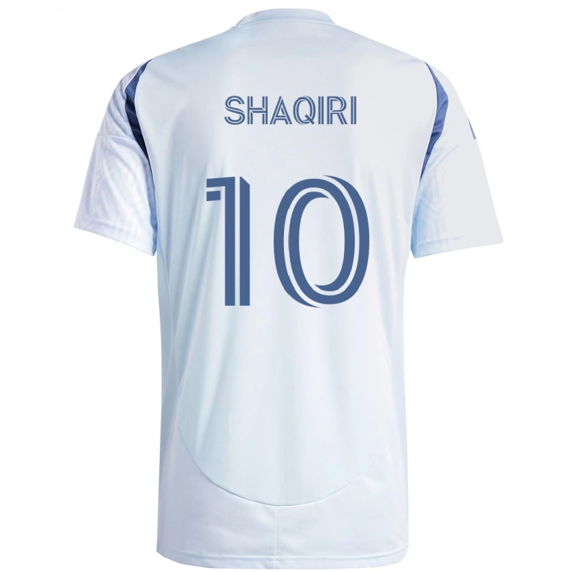 Danxen Mulher Camisola Xherdan Shaqiri #10 Azul Celeste Claro Azul Alternativa 2025/26 Camisa