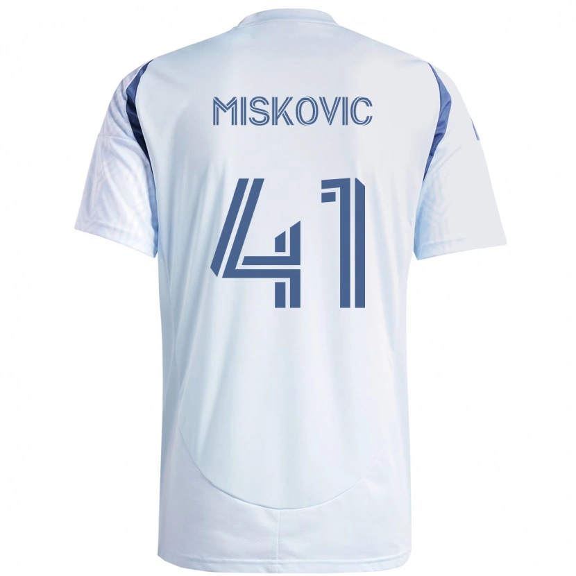 Danxen Mulher Camisola Mihajlo Miskovic #41 Azul Celeste Claro Azul Alternativa 2025/26 Camisa