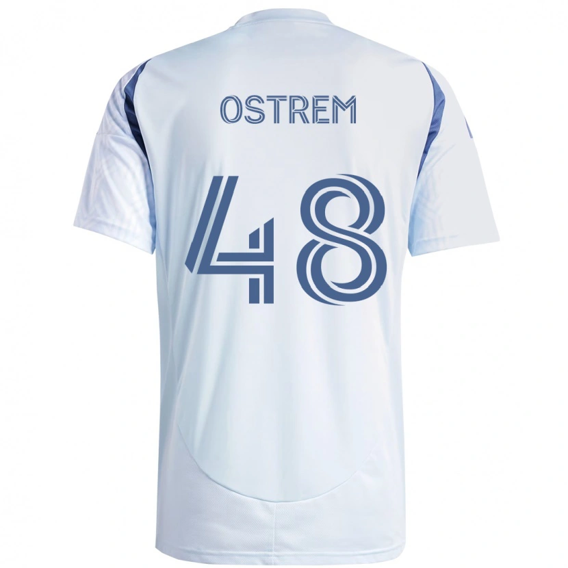 Danxen Mulher Camisola Charlie Ostrem #48 Azul Celeste Claro Azul Alternativa 2025/26 Camisa