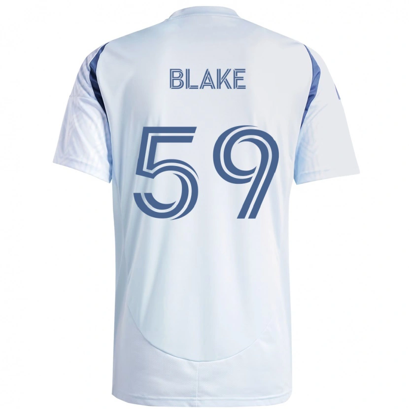 Danxen Mulher Camisola Romain Blake #59 Azul Celeste Claro Azul Alternativa 2025/26 Camisa