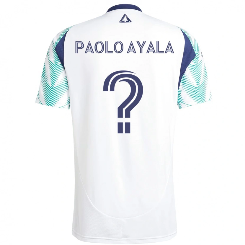 Danxen Mulher Camisola Paolo Ayala #0 Branco Azul Alternativa 2025/26 Camisa