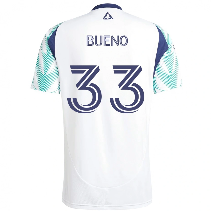 Danxen Mulher Camisola Brandonn Bueno #33 Branco Azul Alternativa 2025/26 Camisa