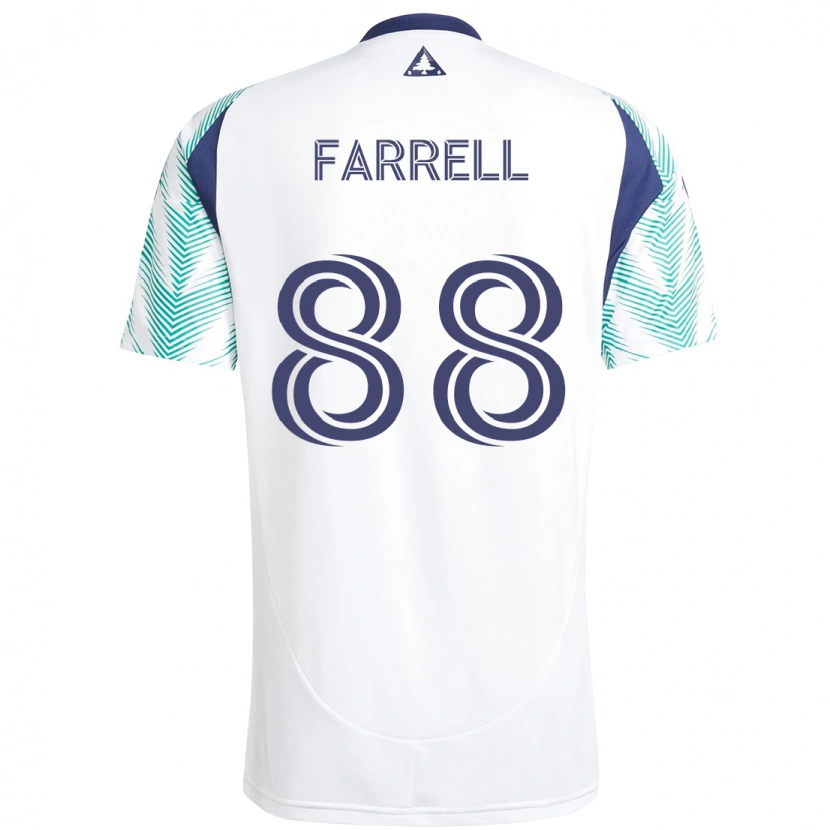 Danxen Mulher Camisola Andrew Farrell #88 Branco Azul Alternativa 2025/26 Camisa