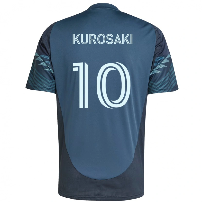 Danxen Mulher Camisola Yuuka Kurosaki #10 Azul Claro Alternativa 2025/26 Camisa