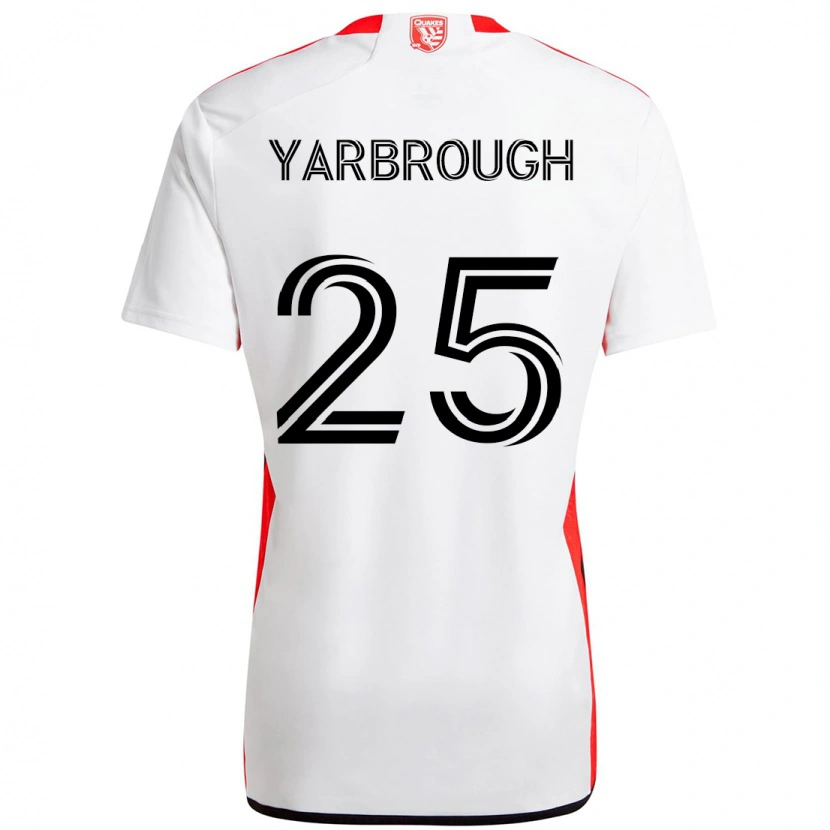 Danxen Mulher Camisola William Yarbrough #25 Branco Vermelho Alternativa 2025/26 Camisa