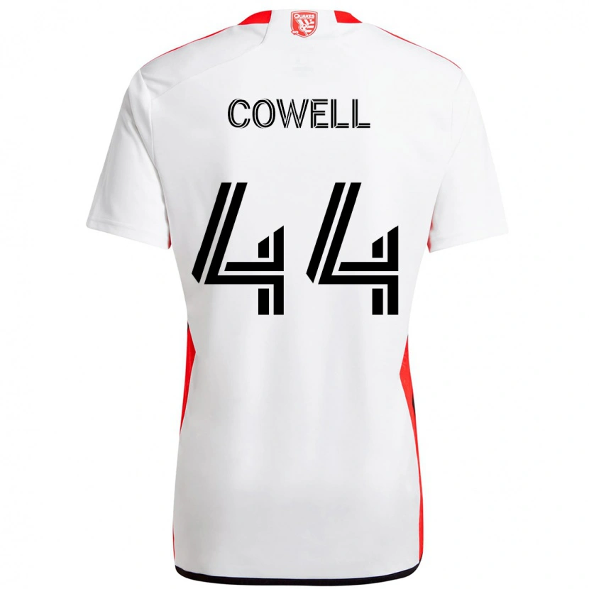 Danxen Mulher Camisola Chance Cowell #44 Branco Vermelho Alternativa 2025/26 Camisa