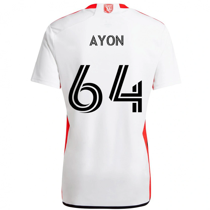 Danxen Mulher Camisola Jerry Ayon #64 Branco Vermelho Alternativa 2025/26 Camisa