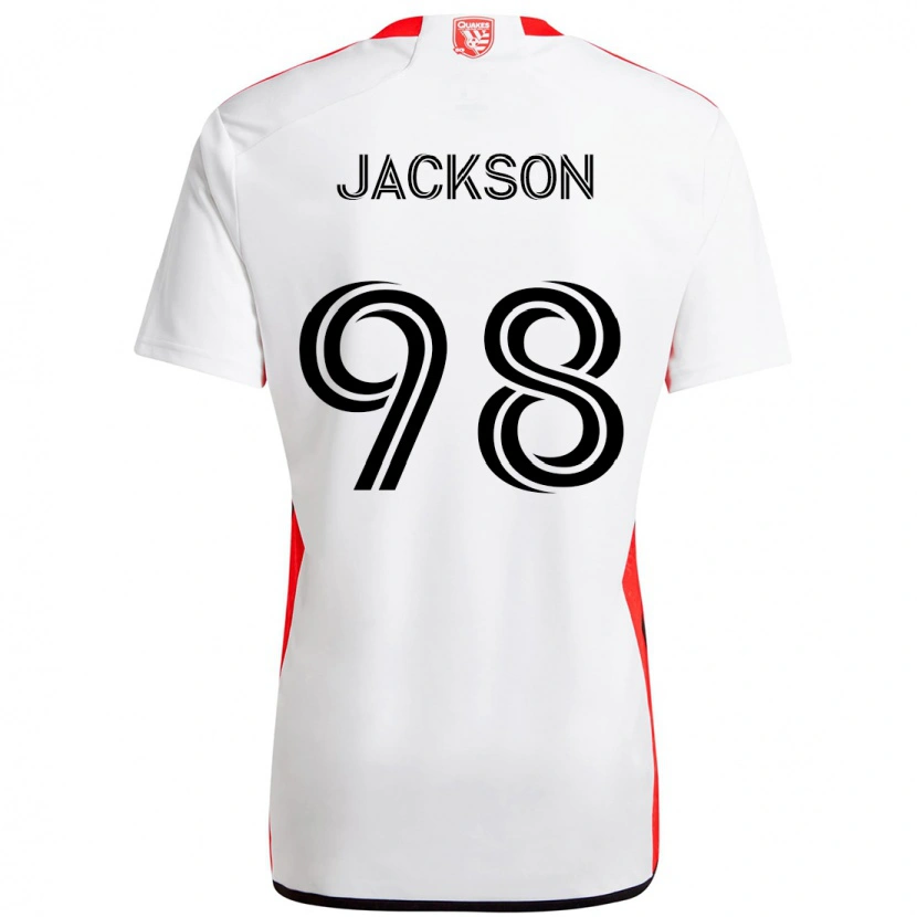 Danxen Mulher Camisola Jacob Jackson #98 Branco Vermelho Alternativa 2025/26 Camisa