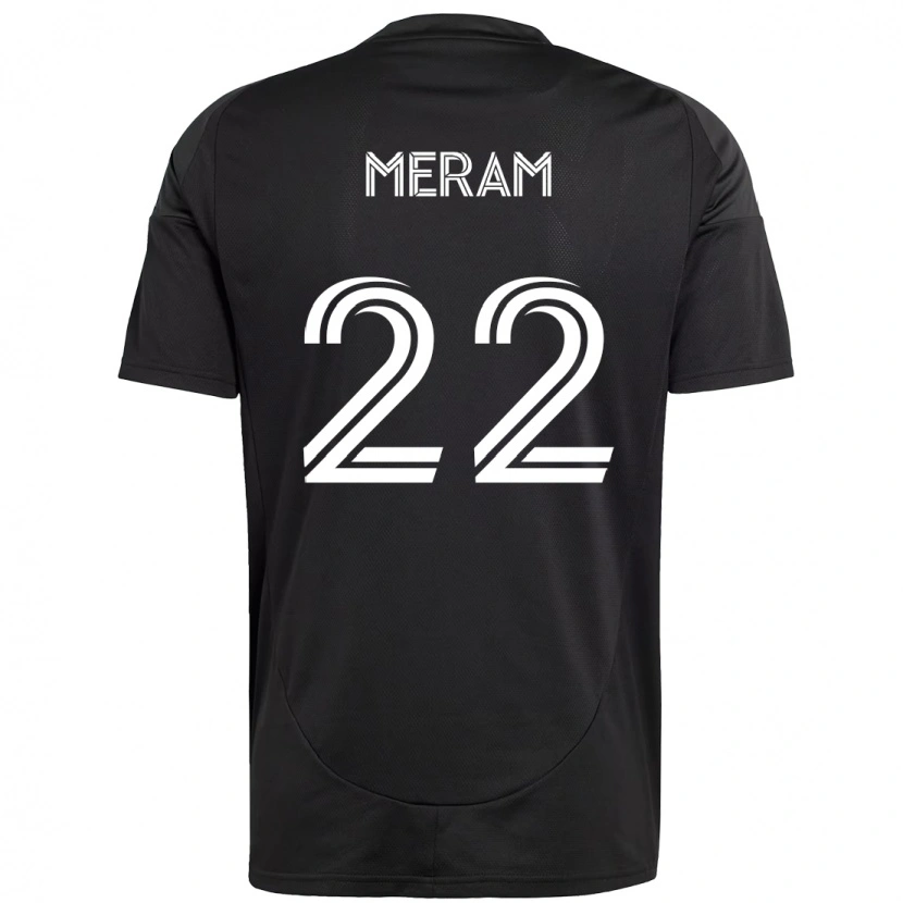 Danxen Mulher Camisola Justin Meram #22 Preto Branco Alternativa 2025/26 Camisa