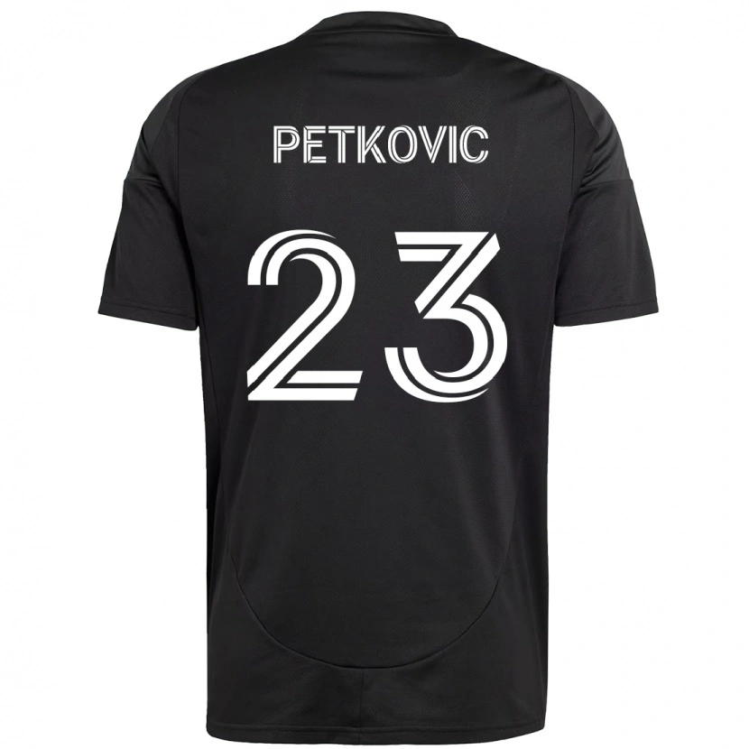 Danxen Mulher Camisola Nikola Petkovic #23 Preto Branco Alternativa 2025/26 Camisa
