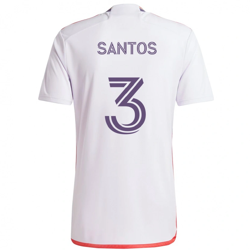 Danxen Mulher Camisola Rafael Santos #3 Branco Roxo Alternativa 2025/26 Camisa