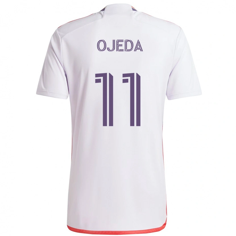 Danxen Mulher Camisola Martín Ojeda #11 Branco Roxo Alternativa 2025/26 Camisa