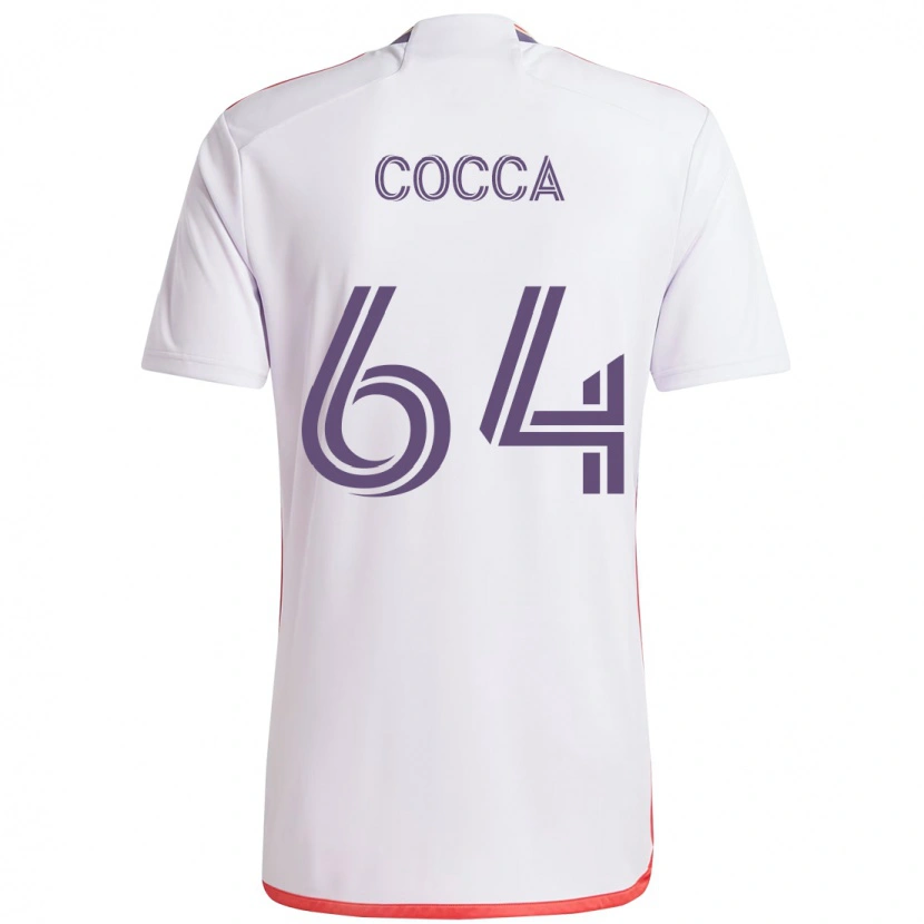 Danxen Mulher Camisola Manuel Cocca #64 Branco Roxo Alternativa 2025/26 Camisa
