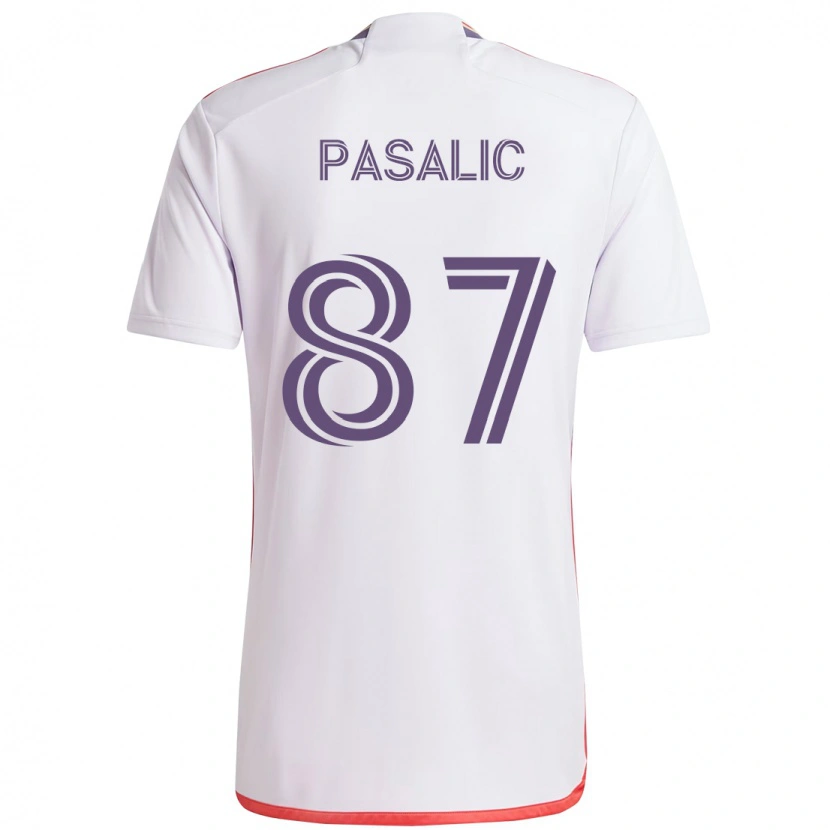 Danxen Mulher Camisola Marco Pasalic #87 Branco Roxo Alternativa 2025/26 Camisa