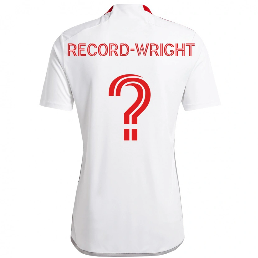 Danxen Mulher Camisola Kemari Record-Wright #0 Branco Vermelho Alternativa 2025/26 Camisa