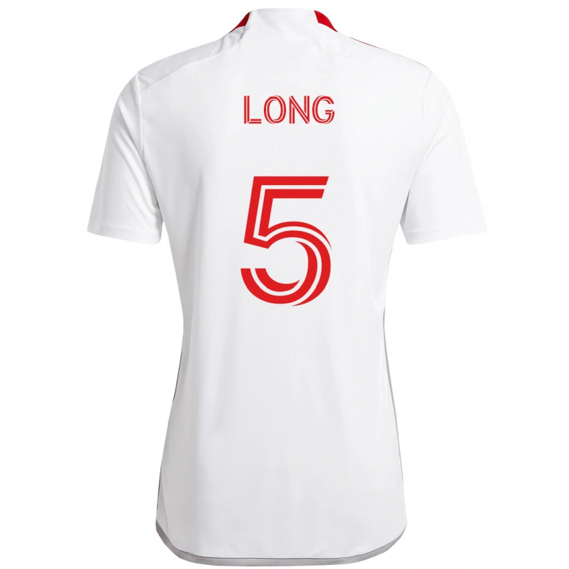 Danxen Mulher Camisola Kevin Long #5 Branco Vermelho Alternativa 2025/26 Camisa