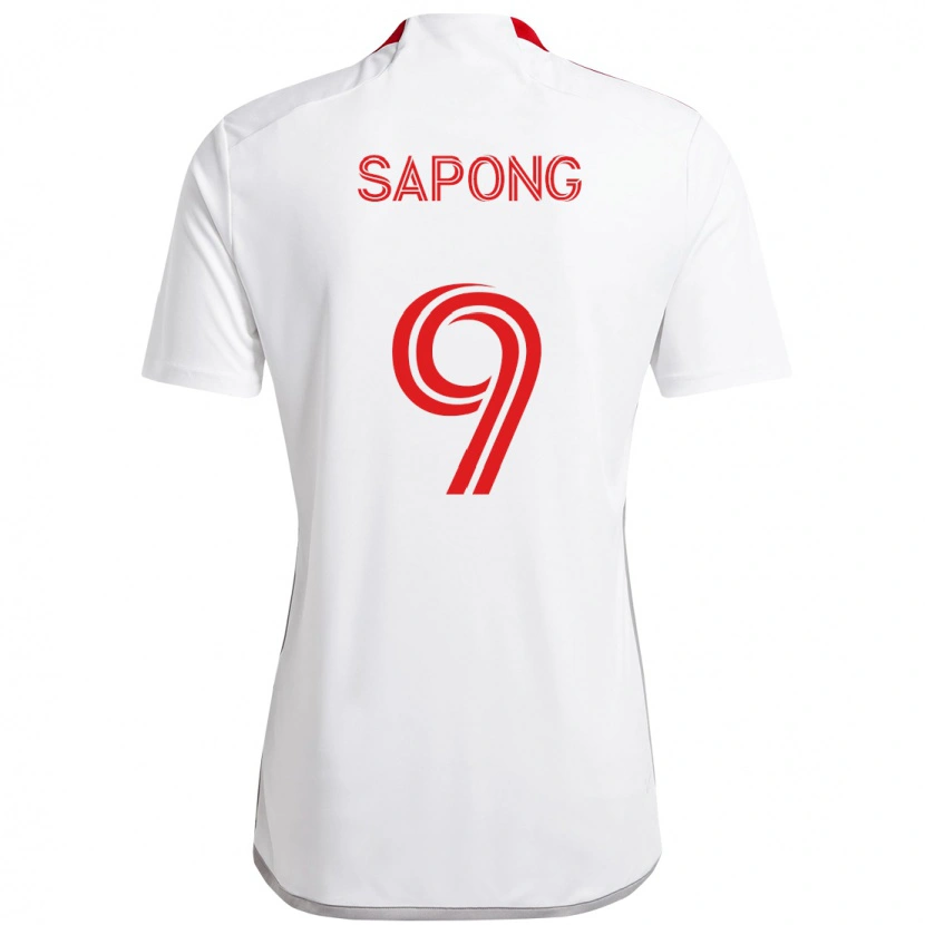 Danxen Mulher Camisola C.j. Sapong #9 Branco Vermelho Alternativa 2025/26 Camisa