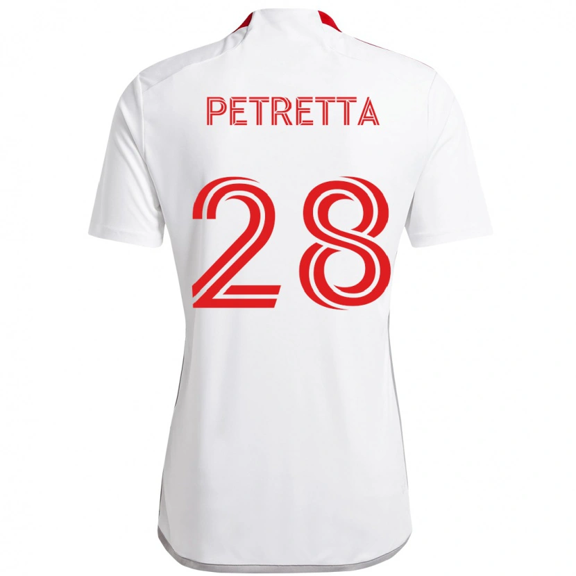 Danxen Mulher Camisola Raoul Petretta #28 Branco Vermelho Alternativa 2025/26 Camisa