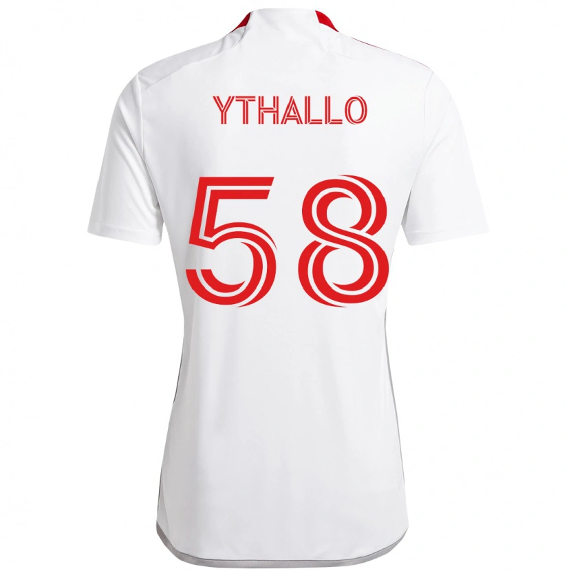Danxen Mulher Camisola Ythallo #58 Branco Vermelho Alternativa 2025/26 Camisa
