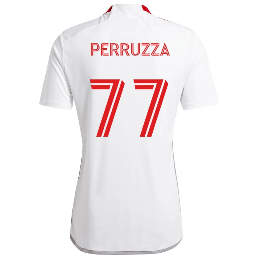 Danxen Mulher Camisola Jordan Perruzza #77 Branco Vermelho Alternativa 2025/26 Camisa
