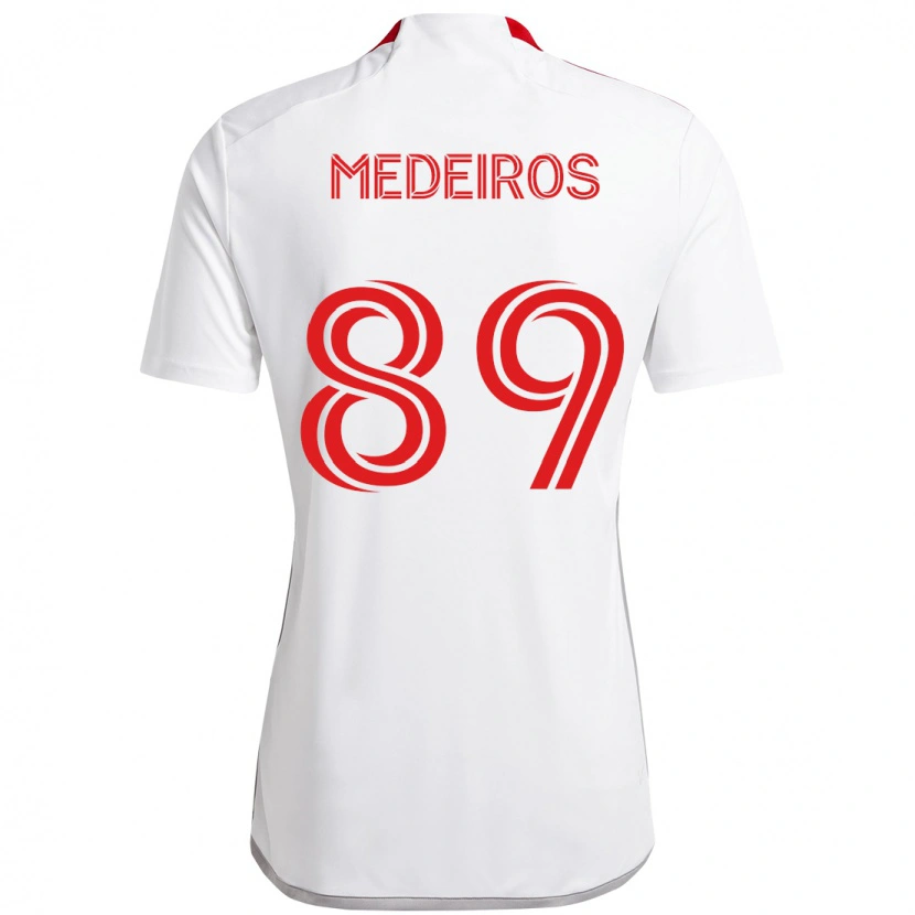 Danxen Mulher Camisola Matthew Medeiros #89 Branco Vermelho Alternativa 2025/26 Camisa