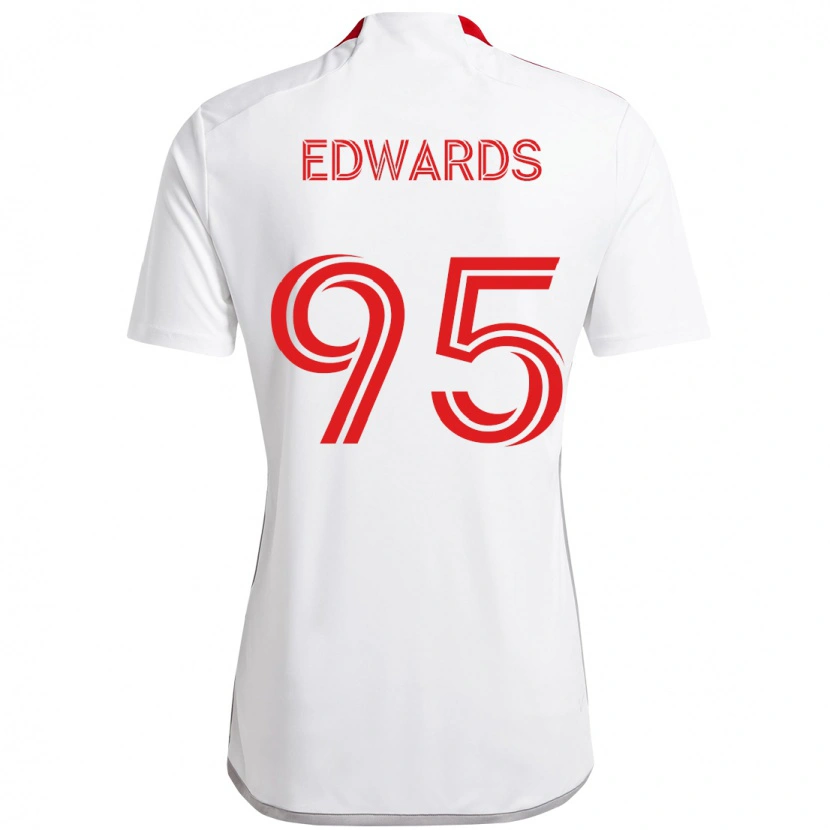 Danxen Mulher Camisola Nathaniel Edwards #95 Branco Vermelho Alternativa 2025/26 Camisa