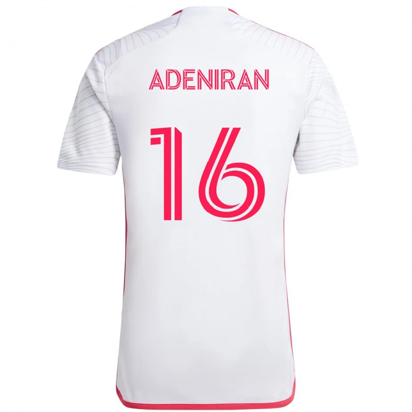 Danxen Mulher Camisola Samuel Adeniran #16 Branco Magenta Alternativa 2025/26 Camisa