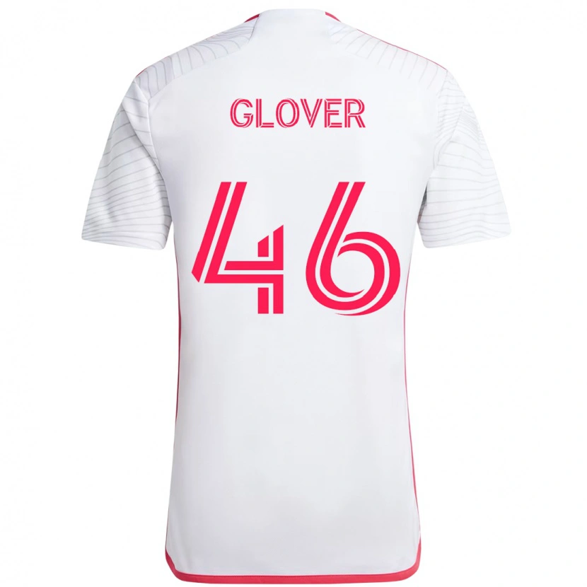 Danxen Mulher Camisola Caden Glover #46 Branco Magenta Alternativa 2025/26 Camisa