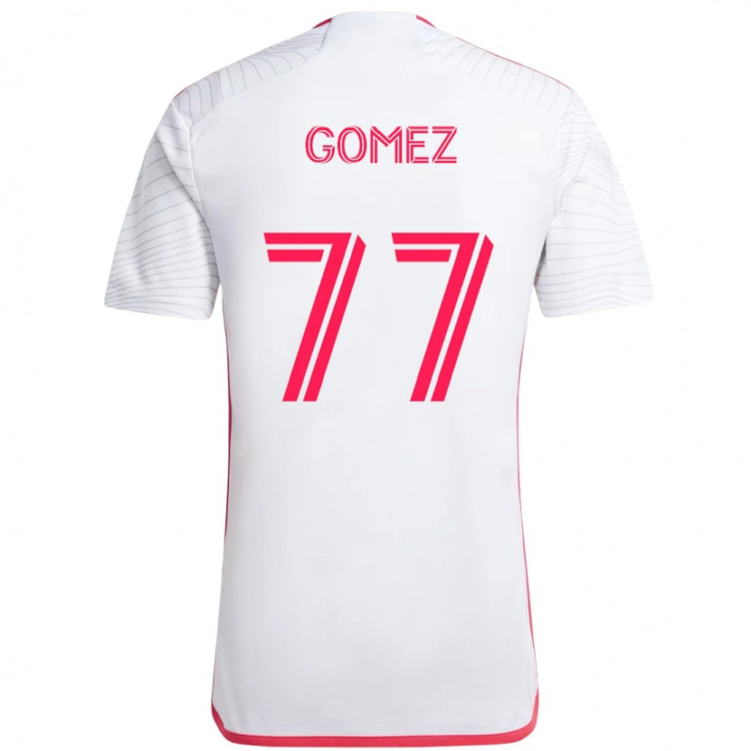 Danxen Mulher Camisola Sam Gomez #77 Branco Magenta Alternativa 2025/26 Camisa