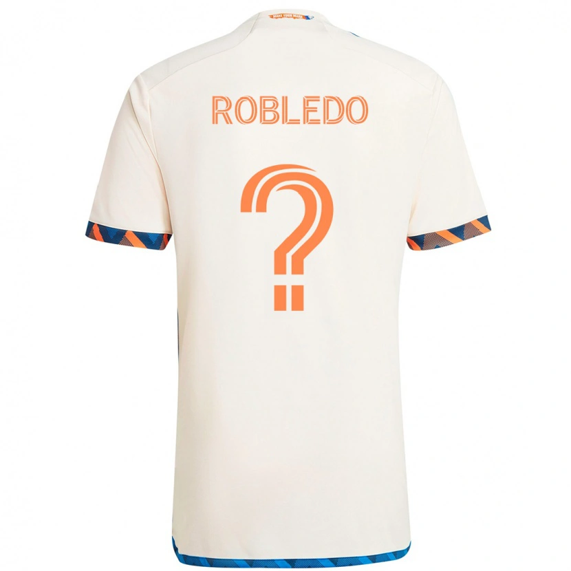 Danxen Mulher Camisola Harrison Robledo #0 Branco Azul Laranja Alternativa 2025/26 Camisa