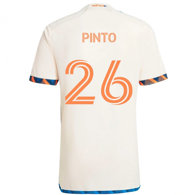 Danxen Mulher Camisola Malik Pinto #26 Branco Azul Laranja Alternativa 2025/26 Camisa
