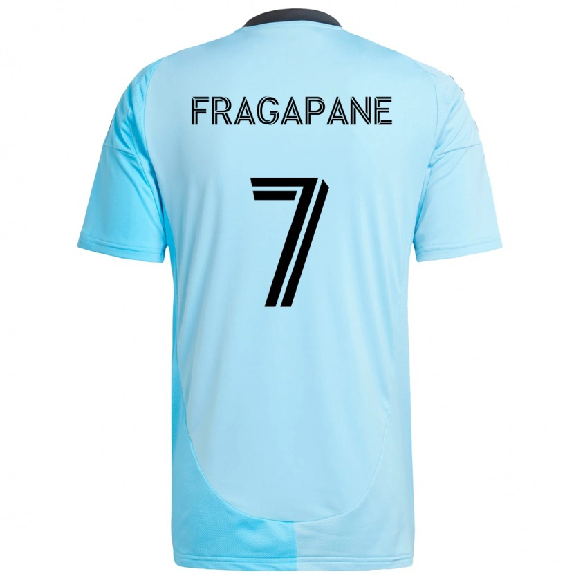 Danxen Mulher Camisola Franco Fragapane #7 Azul Celeste Alternativa 2025/26 Camisa